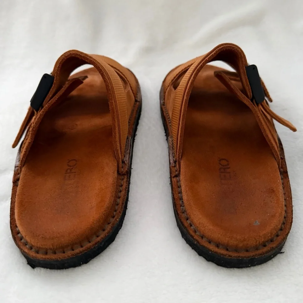 Buttero Double Strap Suede Sandals Chestnut Brown Sz US 8 = IT 41 Men’s